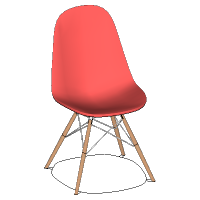 Herman Miller - Eames Molded Plastic Side Chair Dowel Base
