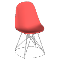 Herman Miller - Eames Molded Plastic Side Chair Wire Base