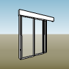 Sliding 2 part - 2 part sliding door with cowl and side panel
