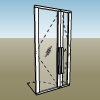 Generic - Door and a half with pull handle on frame