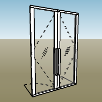 Framed - Double leaf with pull handle and patch hinges