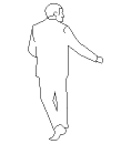 Outline - Man walking away2