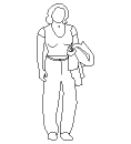 Outline - Woman holding jacket